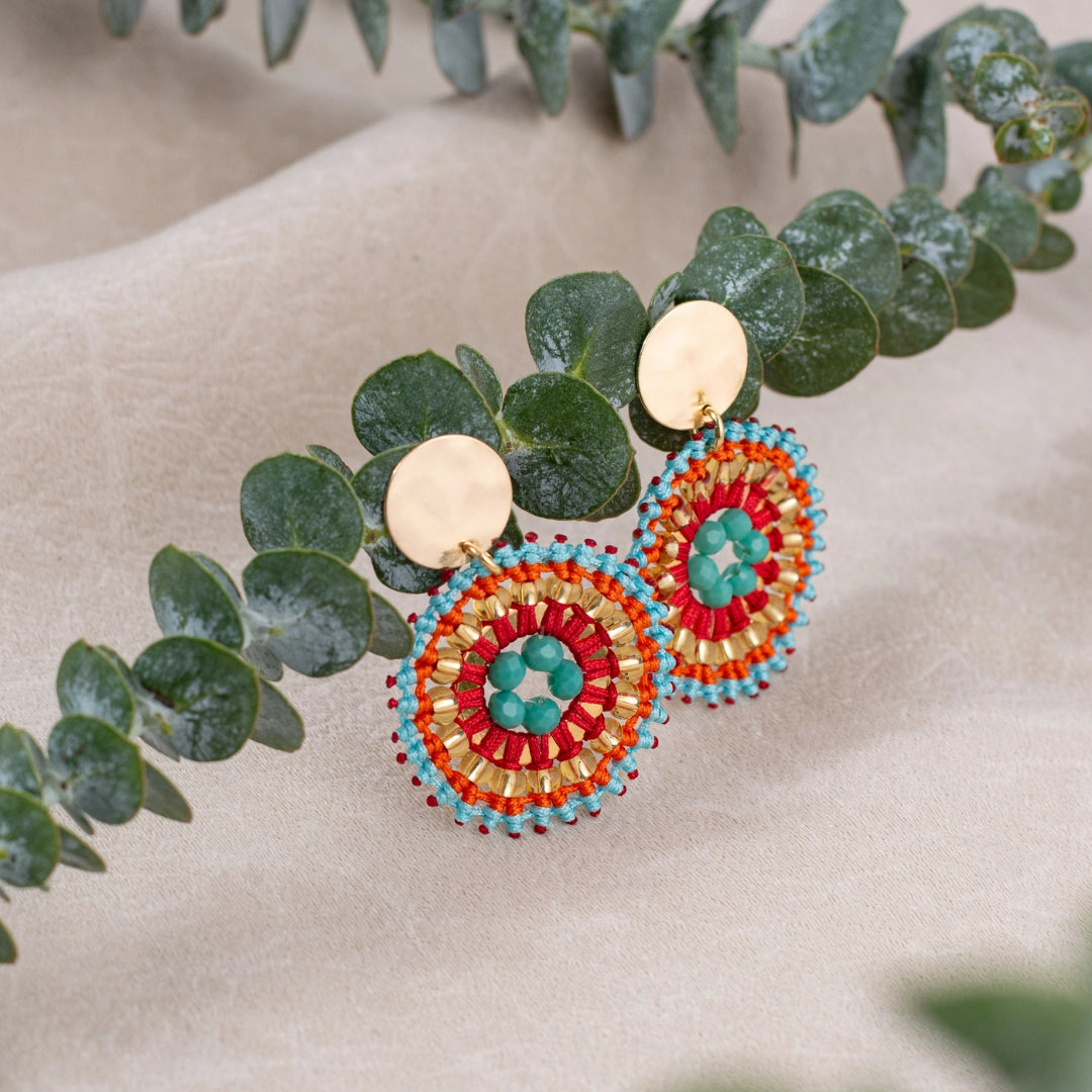 Arete luna naranja cielo