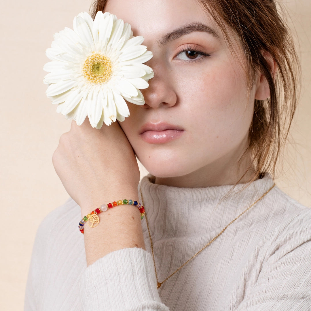 Pulsera murano 7 chakras