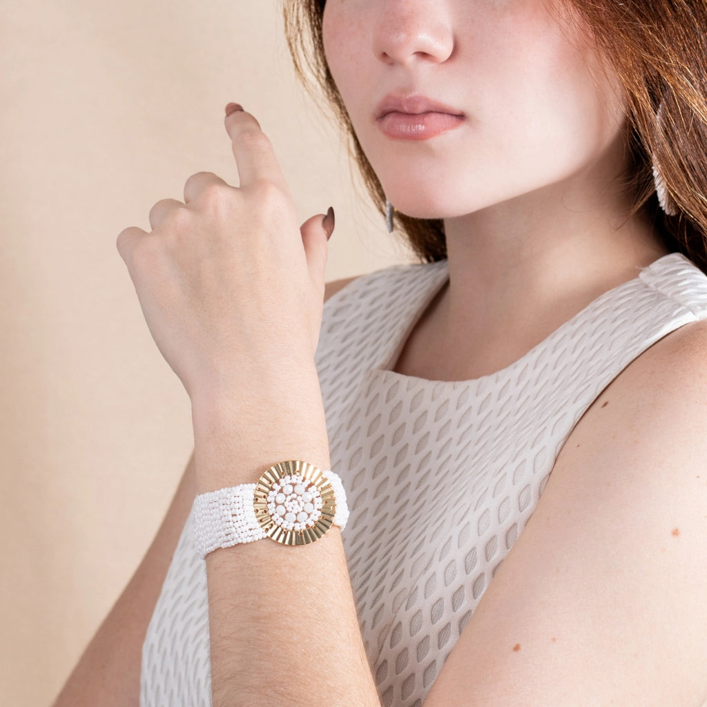 Pulsera Mostacilla Blanca