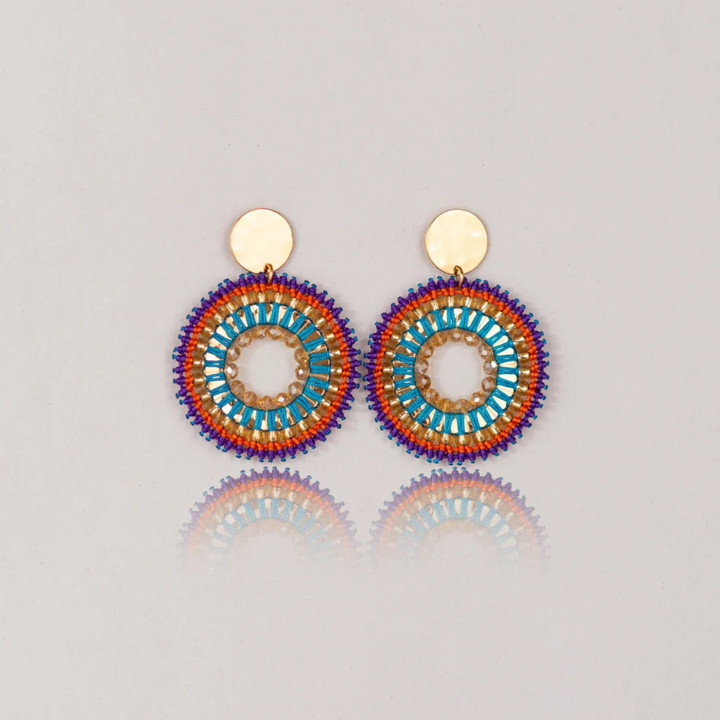 Arete amanecer naranja morado