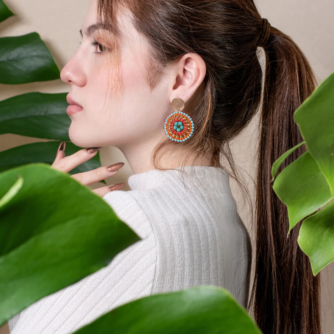 Arete luna naranja cielo