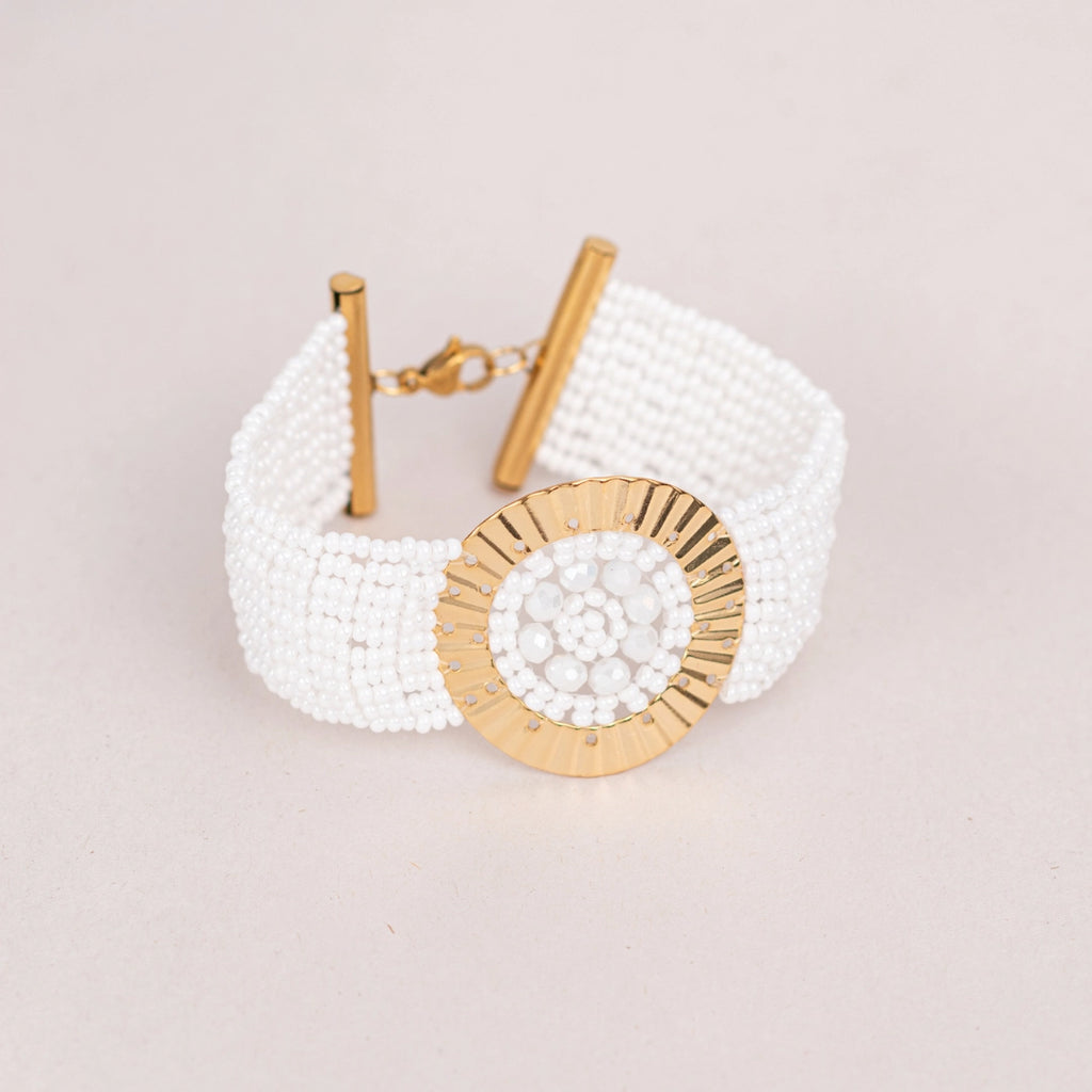 Pulsera Mostacilla Blanca