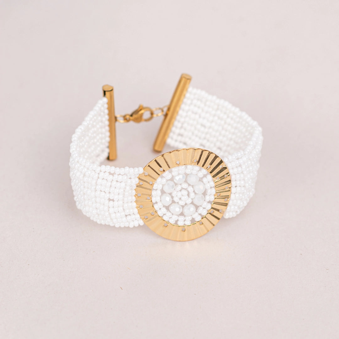 Pulsera Mostacilla Blanca