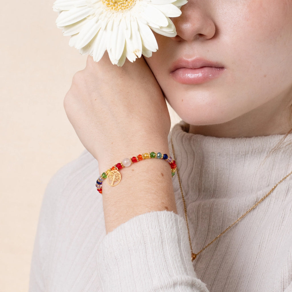 Pulsera murano 7 chakras