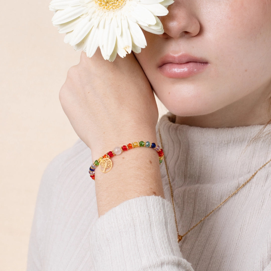 Pulsera murano 7 chakras