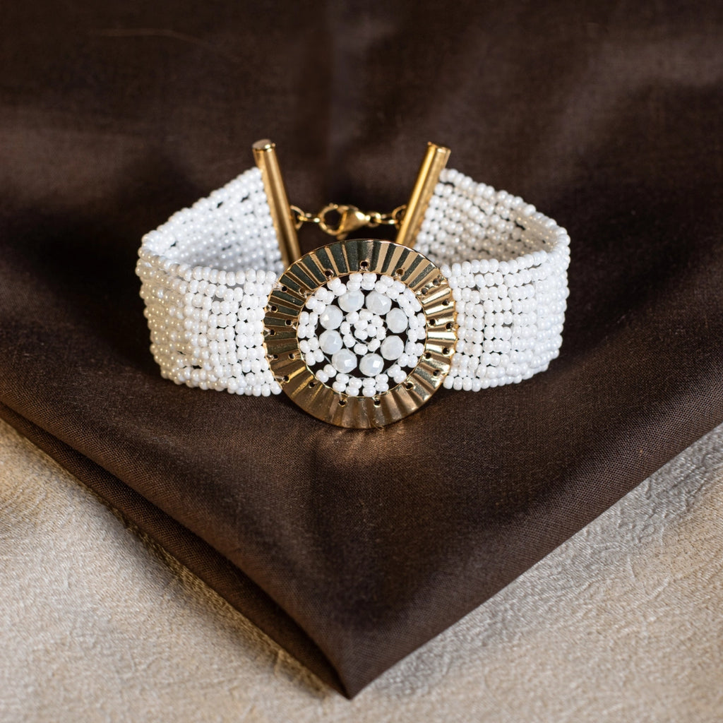 Pulsera Mostacilla Blanca